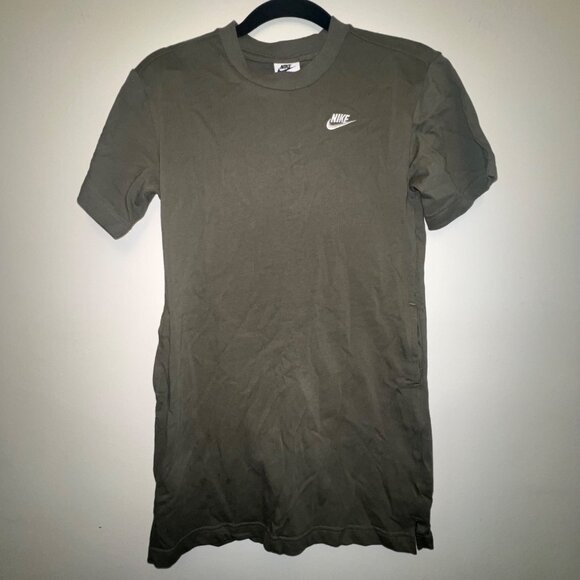 Nike Kids Olive Green T-Shirt Dress, Size Small‎ - Picture 1 of 9
